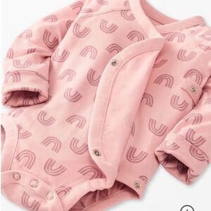 Hanna Andersson Pink Rainbow Baby Layette Bodysuit